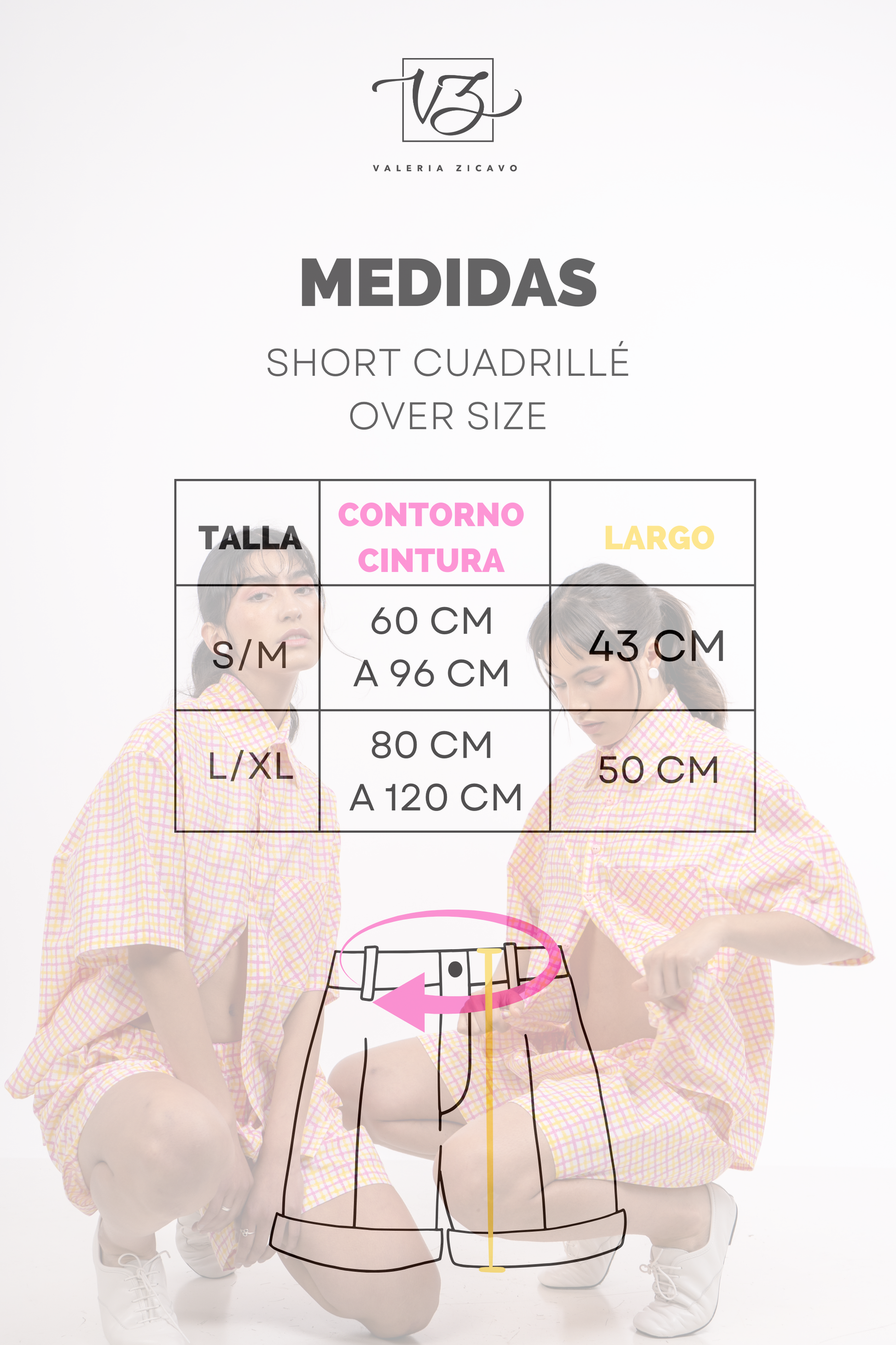 Short cuadrillé