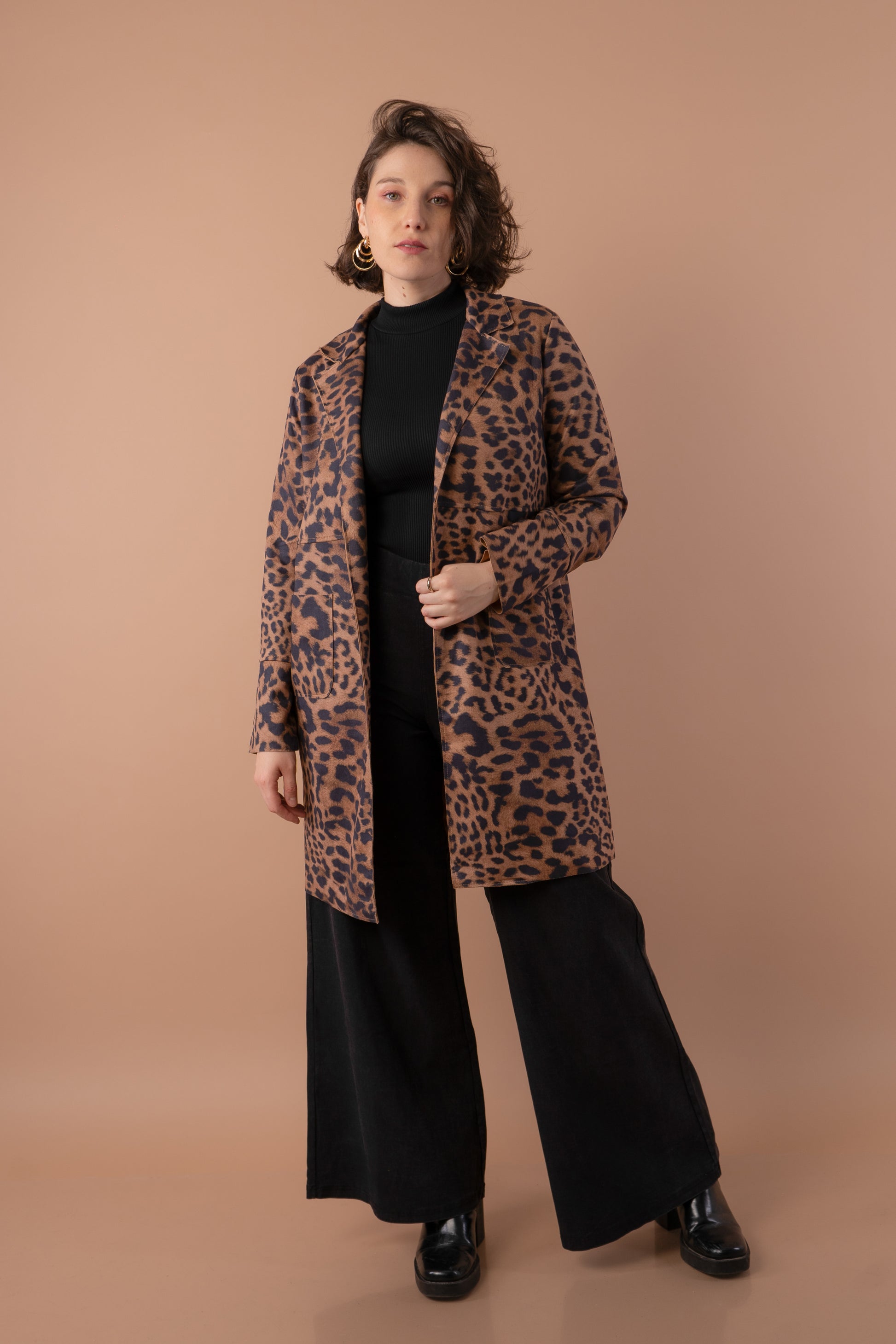 Abrigo animal print