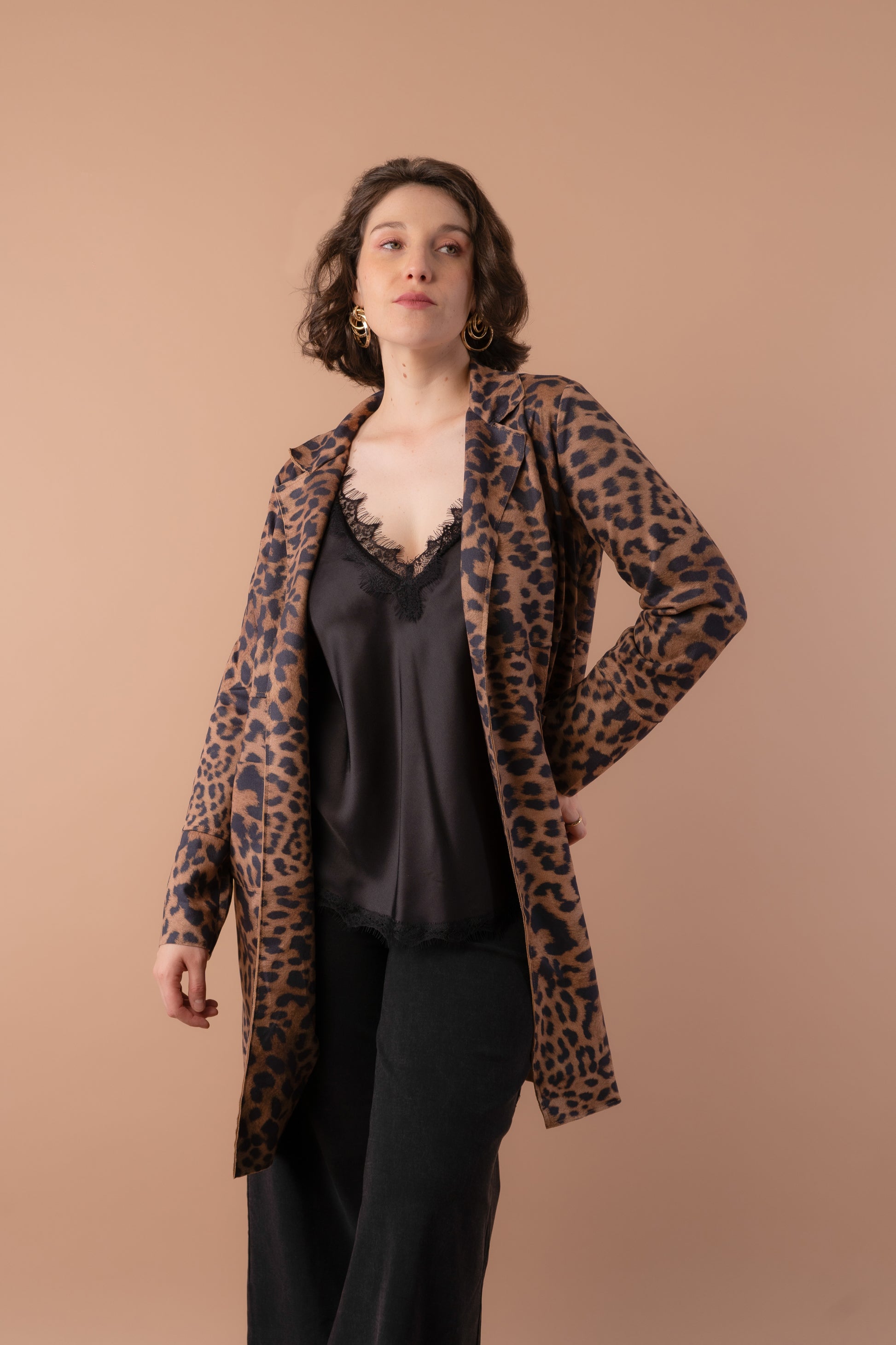 Abrigo animal print