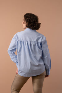 Blusa celeste rayas