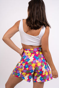 Short falda floral