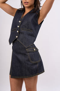 Short falda denim