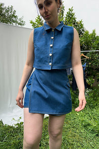 Short tipo falda Jeans